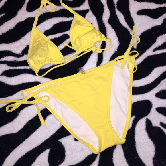 Victoria's Secret yellow swim suit size M