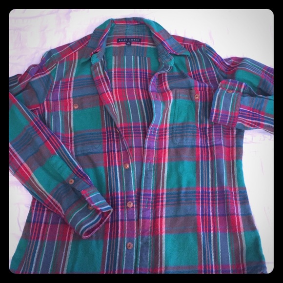 Ralph Lauren Wooden button Flannel