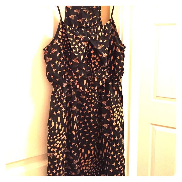Poetry black and nude dress