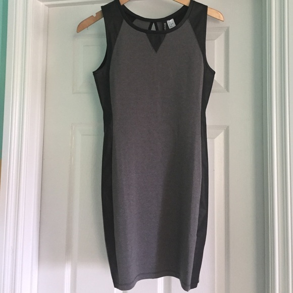 H&M SZ S faux leather dress