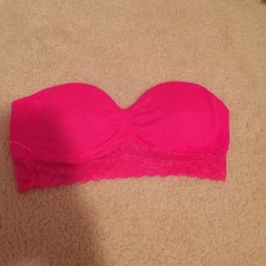 Hot pink bandeau bra