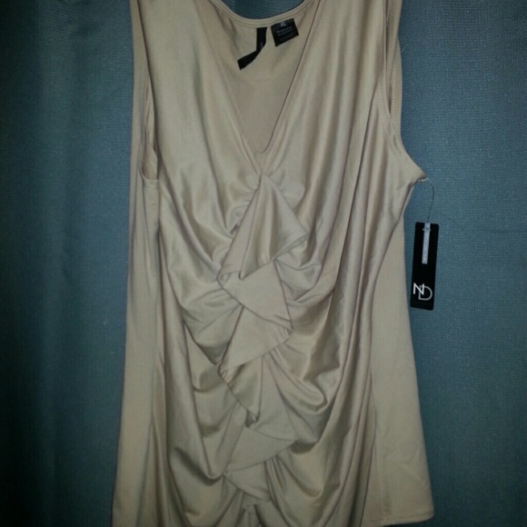 Khaki ruffled tank top