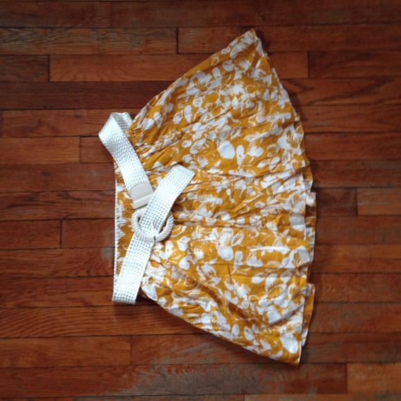 Yellow floral skirt