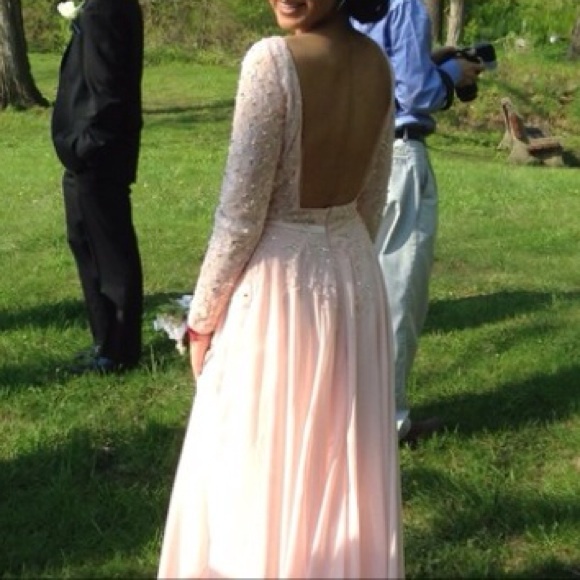 Long blush prom dress - Picture 2 of 2