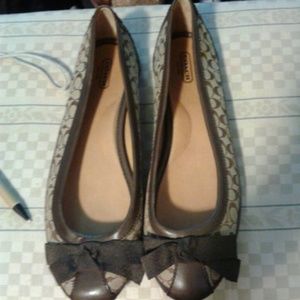 Brown signature Coach flats