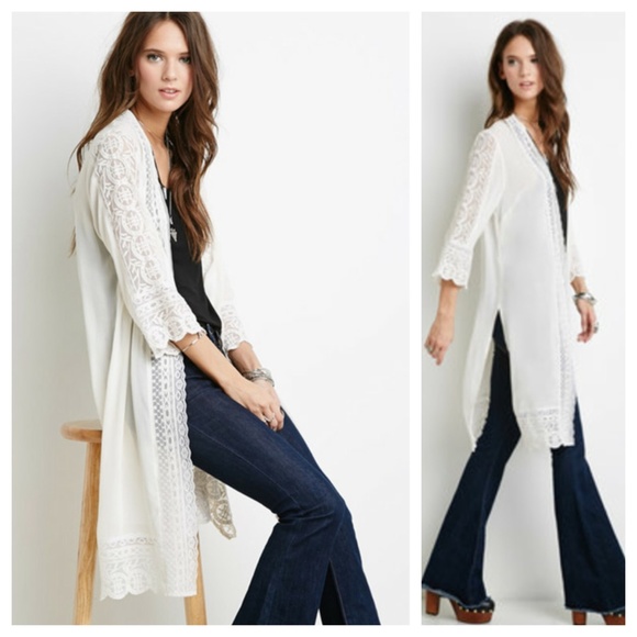 Reserved for @lseizys F21 Long Chiffon Duster