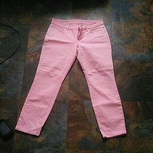 Pink stretch jeans