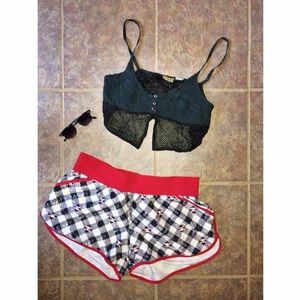 💀 Red White & Black Skull Swim Shorts 💀