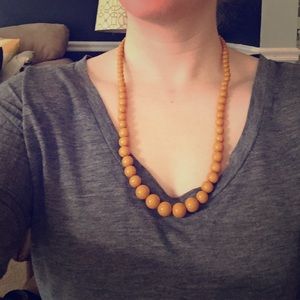 Yellow beaded necklace