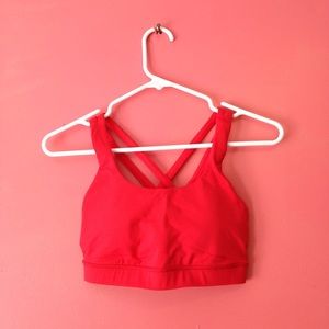 lululemon athletica love red energy sports bra