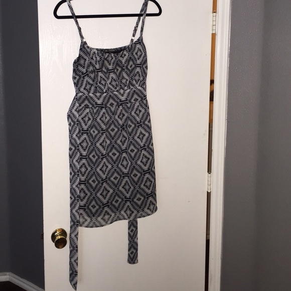 Black white tribal dress