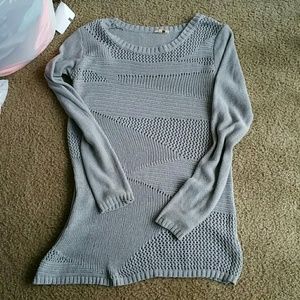 Francesca's asymmetrical gray sweater