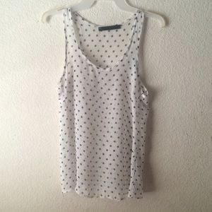 Black and White polka dot sheer top