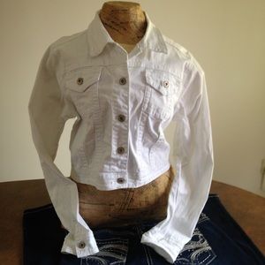Maurice's xl NWOT Jean jacket white denim
