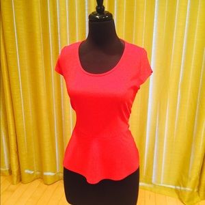 Red Peplum top