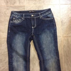 Embelished boot cut jeans