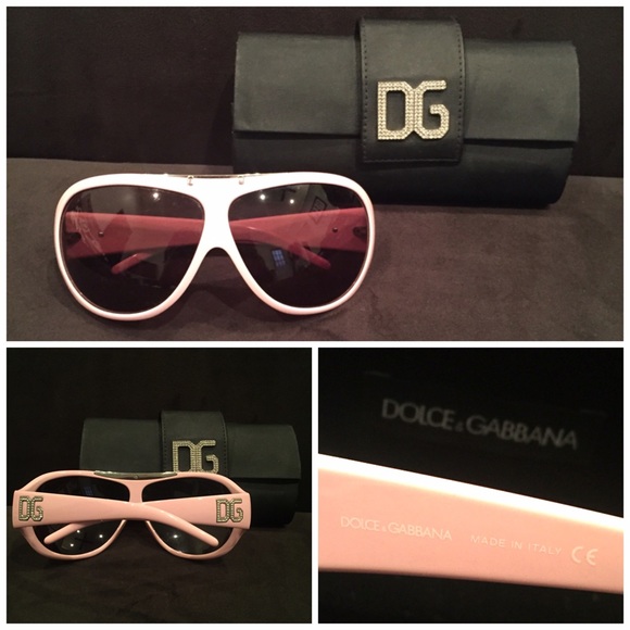 Dolce & Gabbana DG Baby Pink Sunglasses with bling