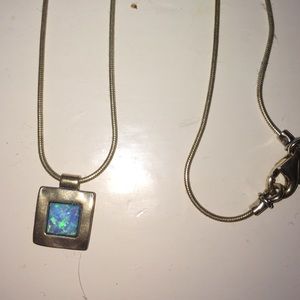 Turquoise sterling silver necklace made in Israel