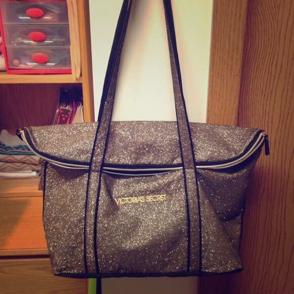 Victoria Secret glitter tote
