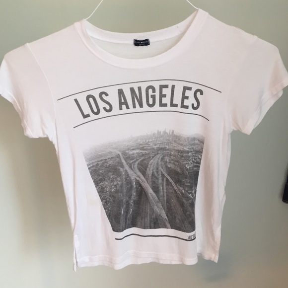 Brandy cropped soft graphic Los Angeles