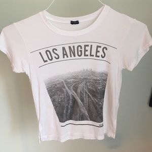 Brandy cropped soft graphic Los Angeles