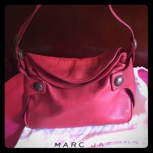 Red leather Marc Jacobs shoulder bag