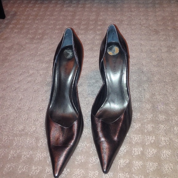 Nine West Shoes - Pewter pointy toe pumps
