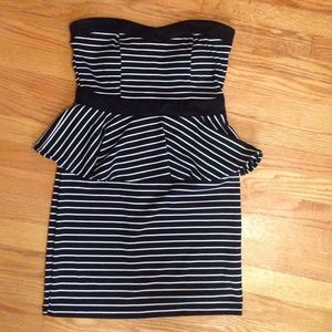 Strapless Peplum Dress