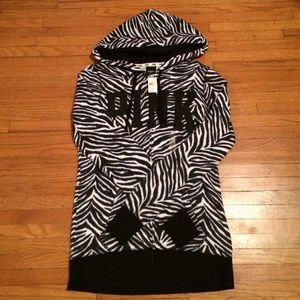 VS Pink Zebra Stripe Hoodie