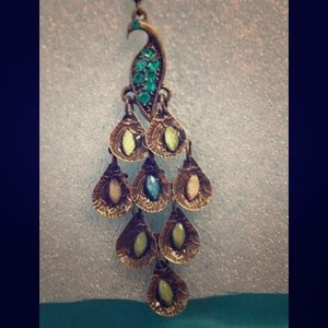 🚫🚫🚫SOLD🚫🚫🚫Peacock Earrings NWOT