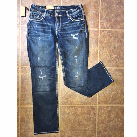 Torrid Silver Brand Distressed Denim Jeans