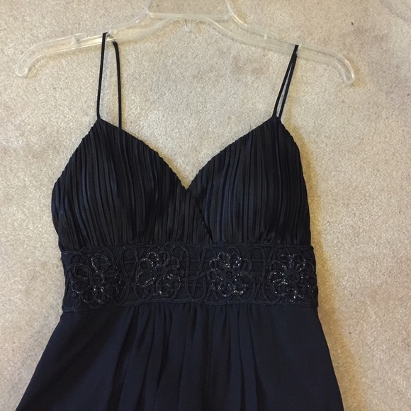 Floor length black formal dress