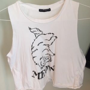 Brandy Melville meow muscle tee
