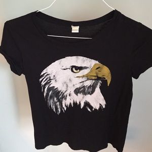 Black bald eagle t-shirt