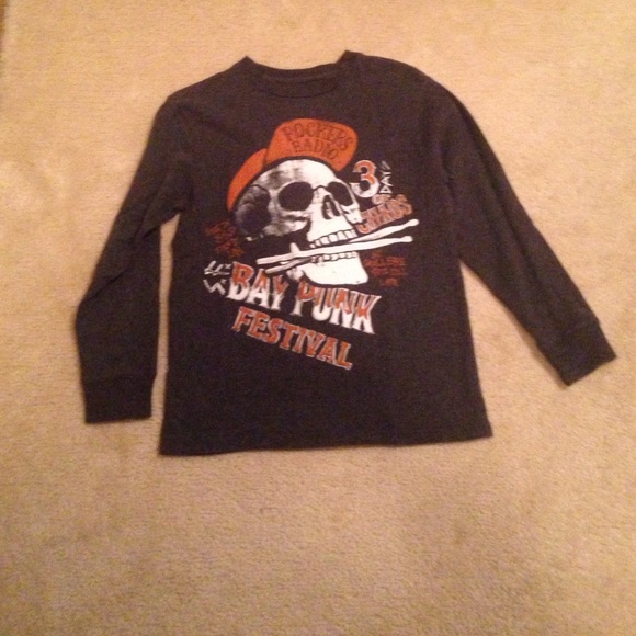 Long sleeved,skull designed shirt#glows in dark