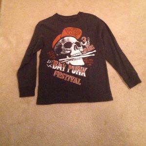 Long sleeved,skull designed shirt#glows in dark