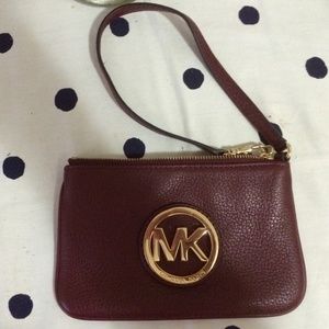 Wine Colored Michael Kors Wristlet