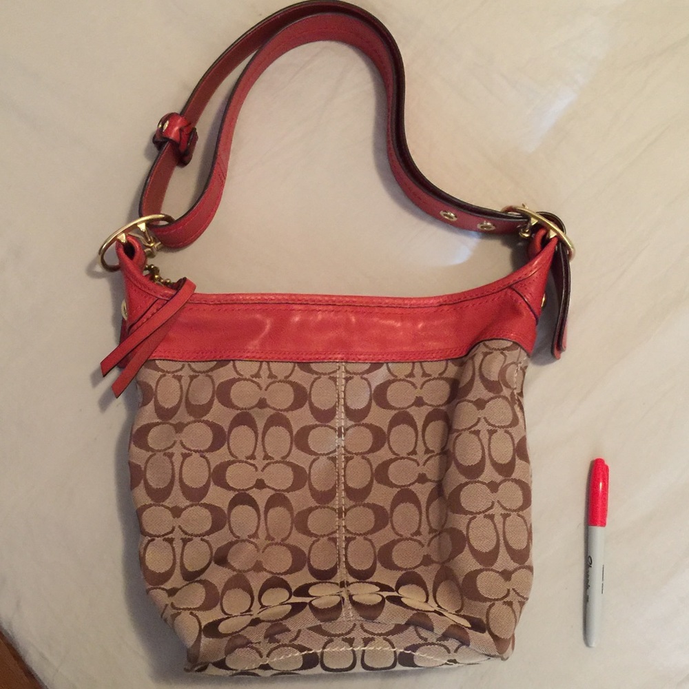 Coach signature bucket bag