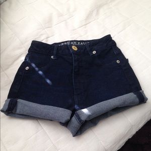 Dark blue Sky High American Eagle shorts