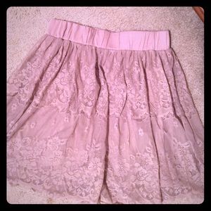 Tan and lace skirt!