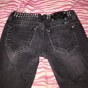 Black studded miss-me jeans