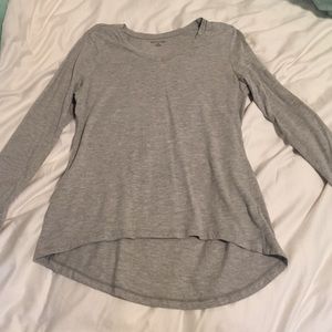 Grey long sleeve high-low t-shirt
