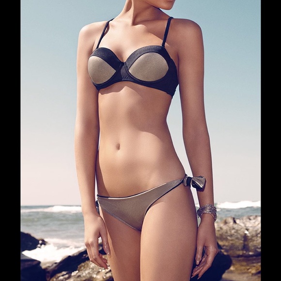 Two tone swim suit