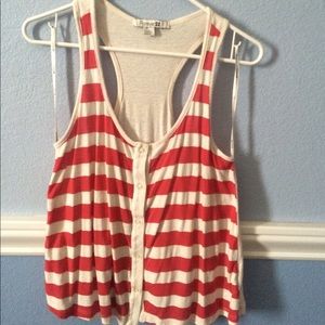 Red and white stripe tank top