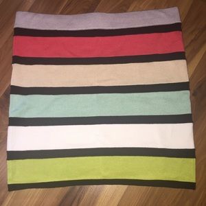Charlotte Russe Short Striped Multi-Colored Skirt