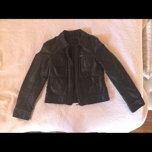The Limited Vegan Leather Charcoal Moto Jacket