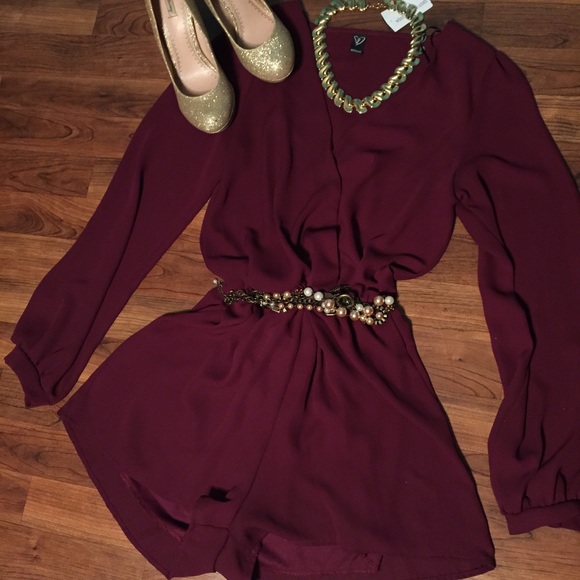 Maroon/Burgundy Romper from Windsor