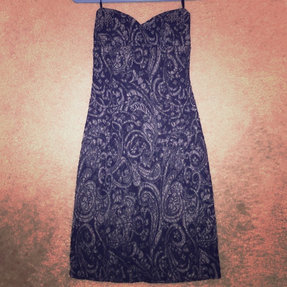 NEW Black Lace Figure Hugging Strapless Dress