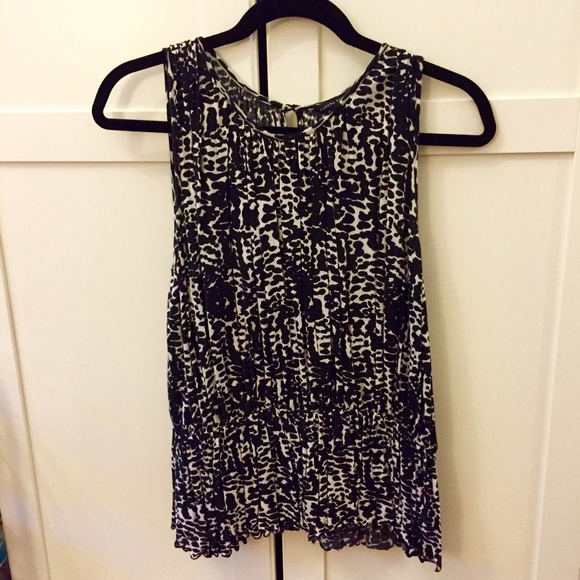 Banana republic pinch waist floral blouse