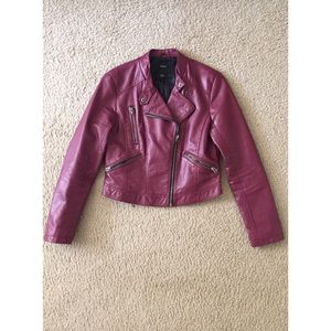 Cropped Faux-Leather Jacket